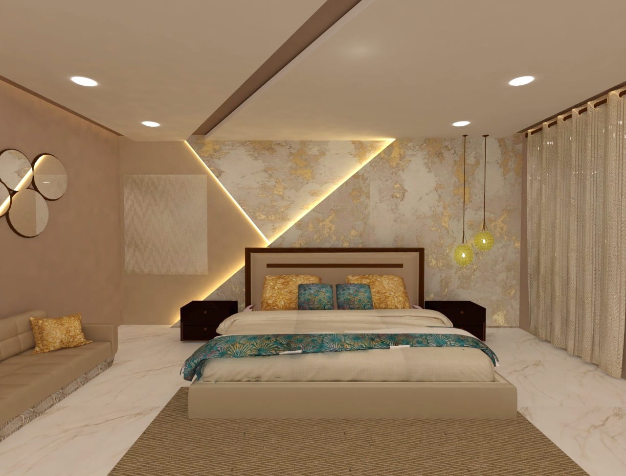 Bedroom wall panel design