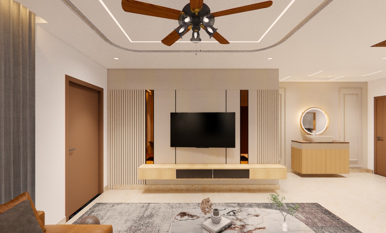 TV unit wall panel design